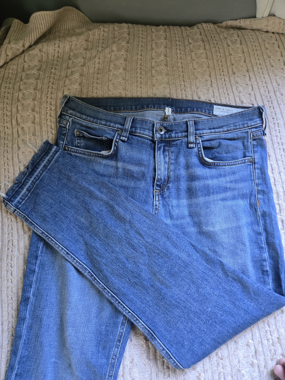 rag & bone Dre Capri blue denim jeans - size 29